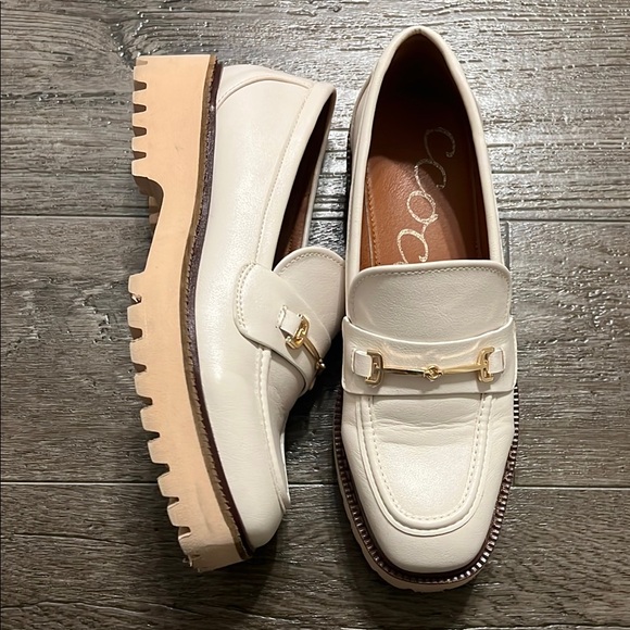 CCOCCI Shoes - White & Gold Lug Loafers